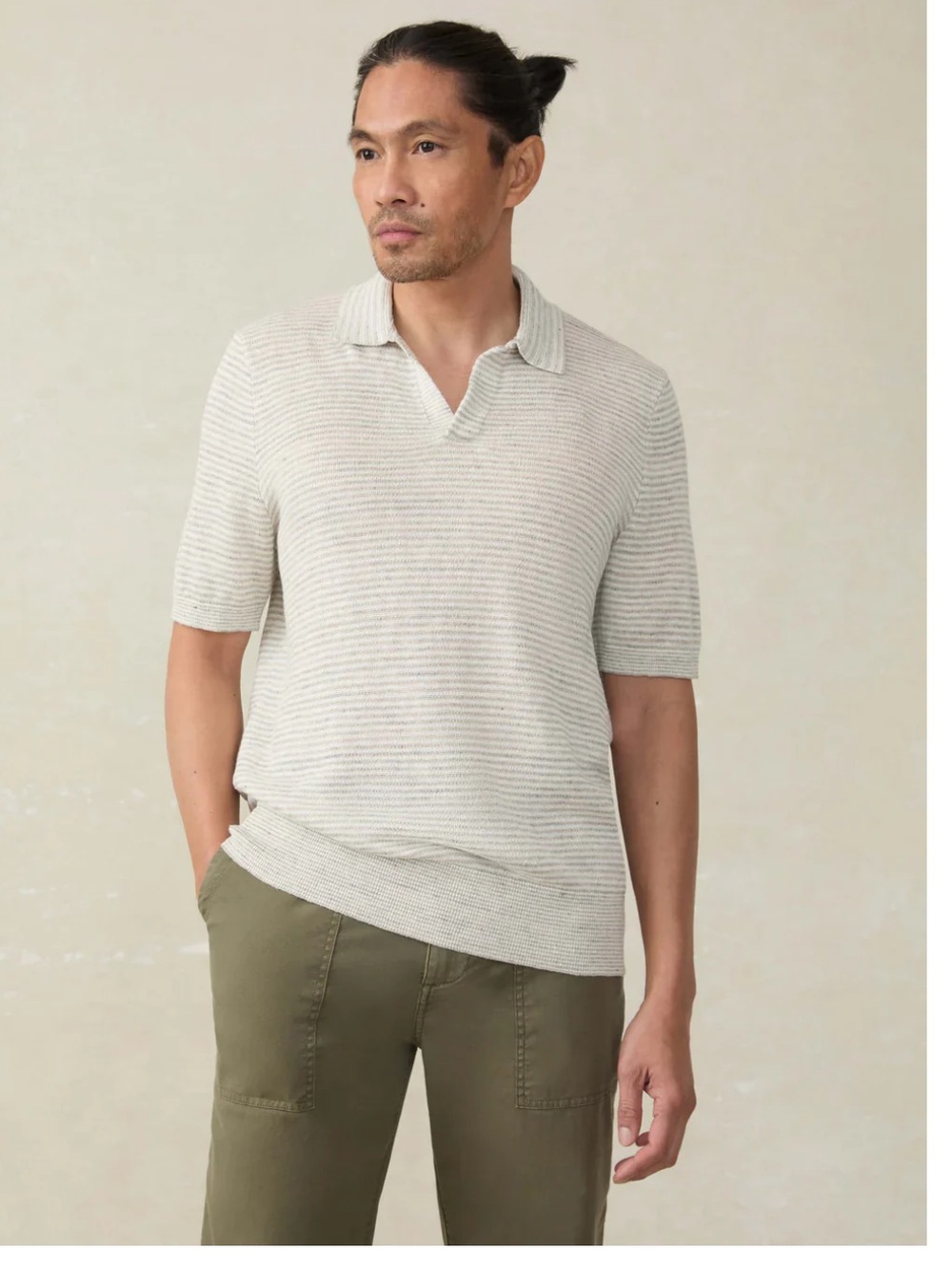 Faherty men’s linen polo sweater Sz XL